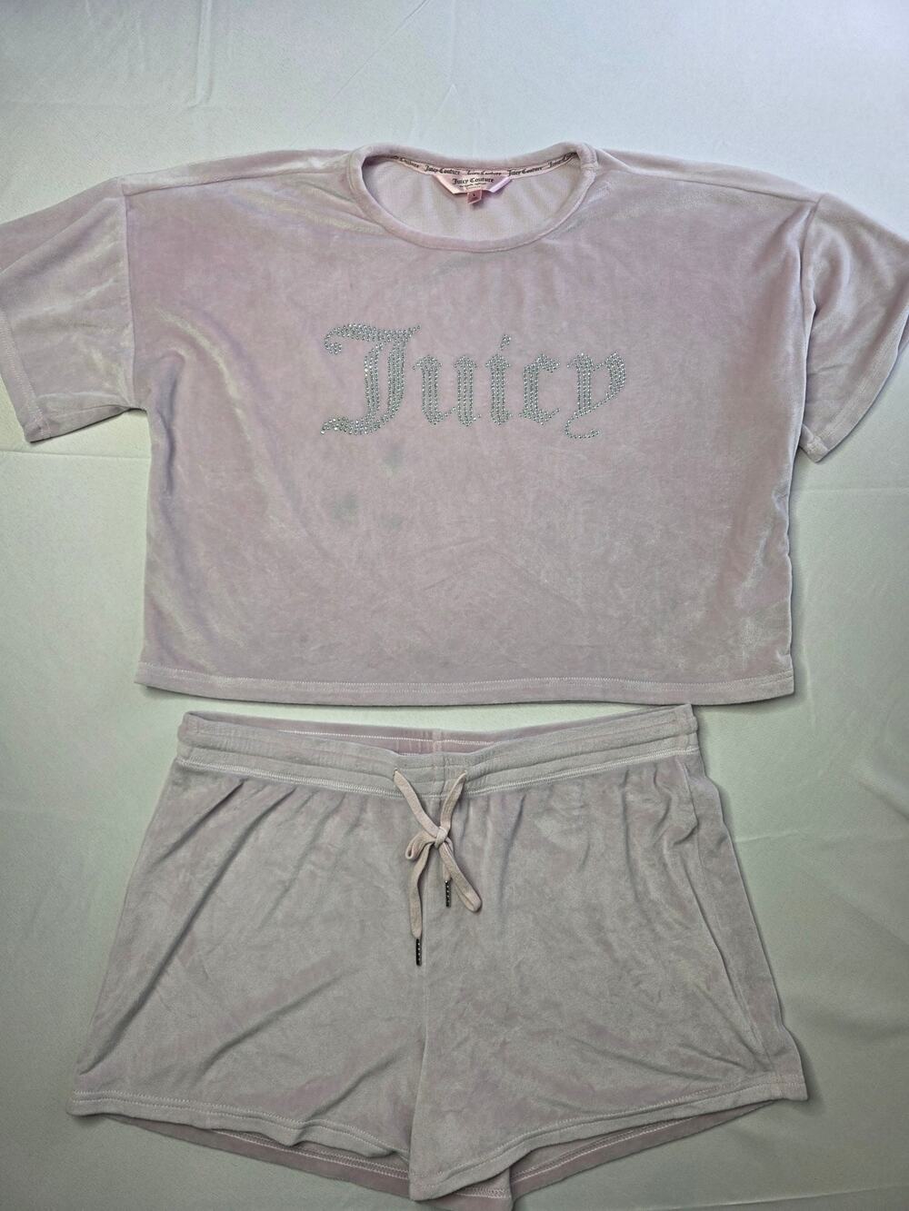 Juicy Couture 2-Piece Velour Lounge & Sleepwear Short Set size L